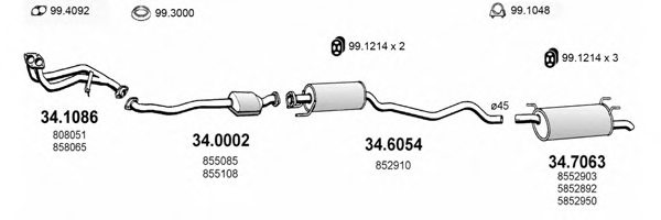 ASSO ART1571 Exhaust System